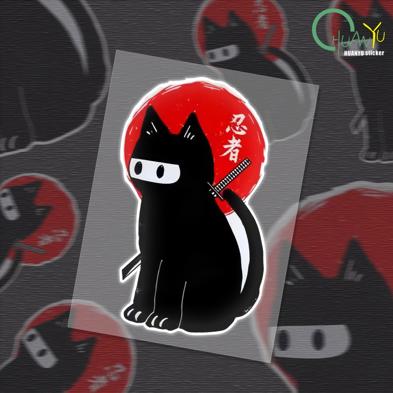 Motorcycle Gear Japan - Adesivo Riflettente Gatto Giapponese per Auto,