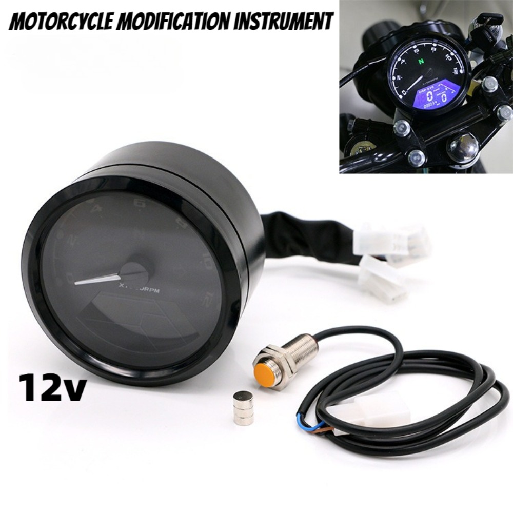 Motorcycle Gear Honda - Tachimetro Universale per Moto, Contachilometri Digitale
