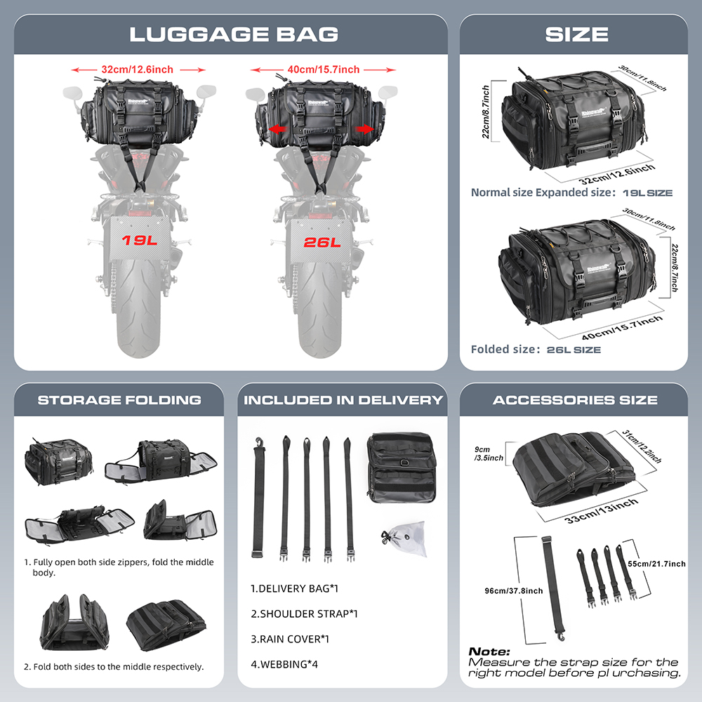 Borsa da moto Rhinowalk 19L-32 - Motorcycle Gear Warehouse recensione e prezzo