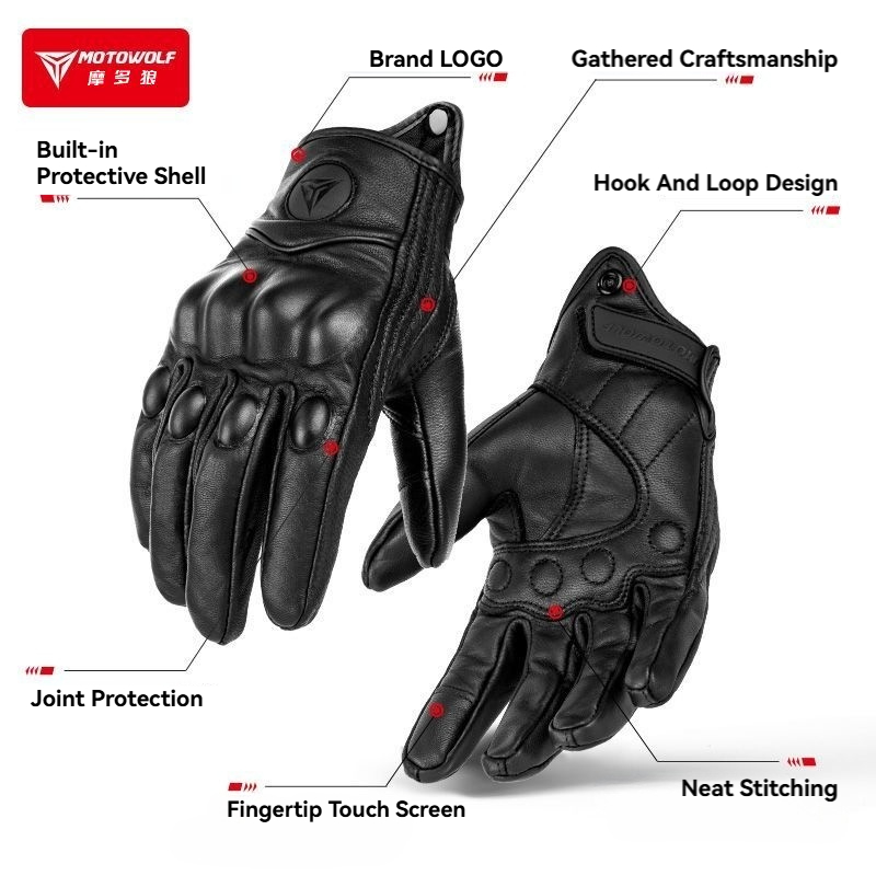 Guanti da Moto MOTOWOLF in Pel - Motorcycle Gear Gloves recensione e prezzo